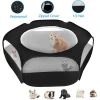 Small Animal Playpen Waterproof Small Pet Cage Tent Portable Outdoor Exercise Yard Fence with Top Cover Anti Escape Yard Fence
