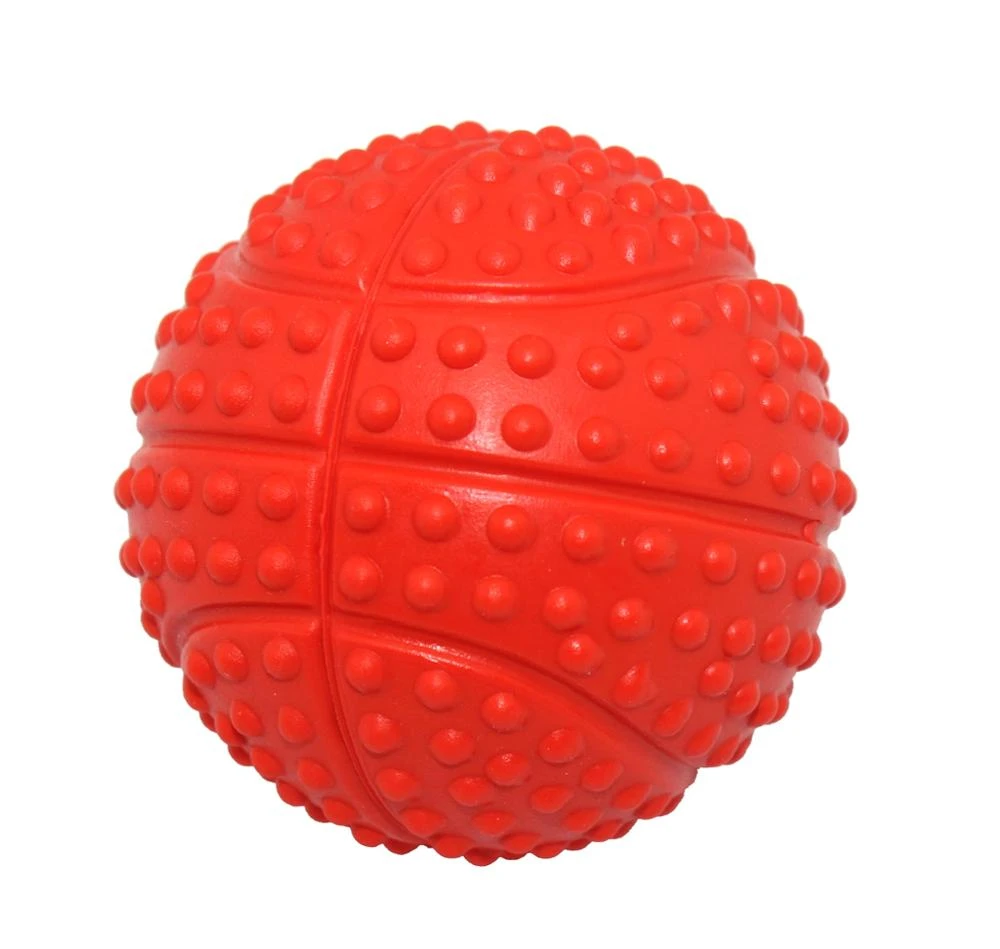 Small Animals Pet Products Rubber  Eco-Friendly Cute Bouncy Squeaky Ball Shape Chew Bite Ball Pet Dog Toys