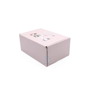 small pink paper gift shipping boxes baby shoes packaging