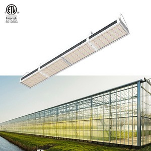 Solar Spectrum LED Grow Light for greenhouse supplemental slim form factor in free shadow maximum yield