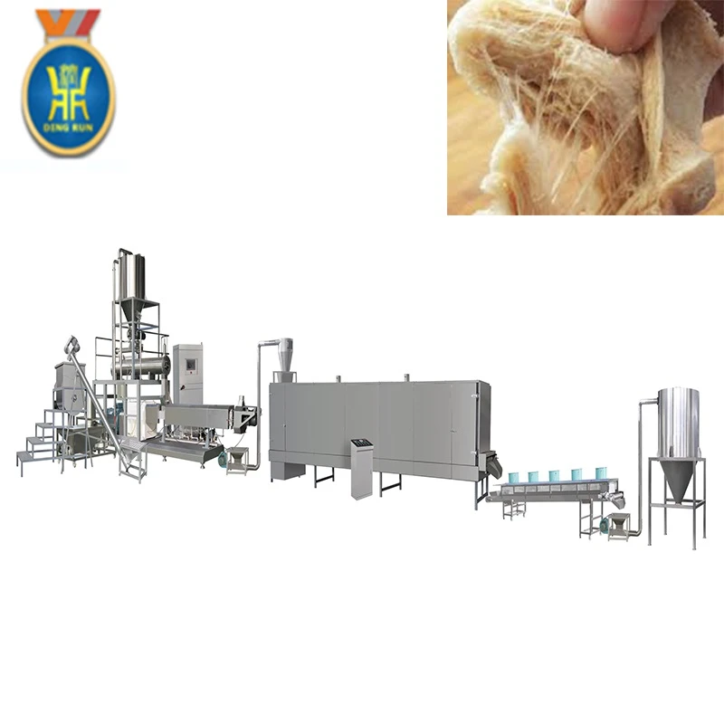 soy bean protein food extruding equipment vegetarian vegan meat production line making machine