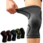 SP High Quality Amazon best selling nylon spandex sport use anti-skid silicone compression sleeves Knee brace