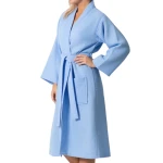 Spa Hotel Waffle Soft Customized Quick Dry Breathable Can Make an Big Size Bathrobe