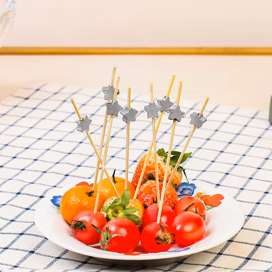 Lovely Decoration Exquisite Festival Style Bamboo Fruit Skewers