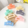 Square Jelly Hair Clips Girl Daily Solid Color Hair Accessories Shower Fixed Hair Clip