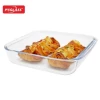 Square  Pyrex Glass Bakeware with Bamboo  Lid Glass Baking Dishes & Pans