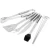 Import Stainless Steel Barbecue Tool Set 9pcs BBQ Tool Set Heavy Duty Grilling Utensils Grill Tools Packed in Bag Promotional Item from China