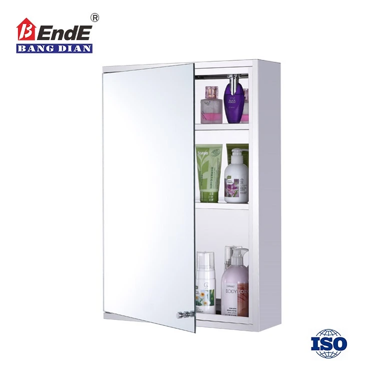 Stainless steel bathroom equipment cabinet recessed mirror cabinet for bathroom or bathroom sanitary