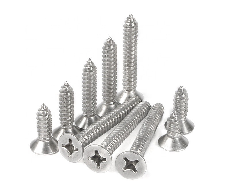 stainless steel cross recessed self tapping screw