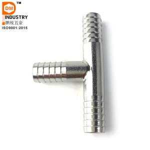 Stainless Steel hose barbed for pipe fittings connector stainless steel 3 way barb tee