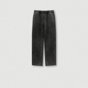 Streetwear Supplier Wholesale American Fashion Washed Straight Leg Pants Fall Mens Fitness Sports Pants