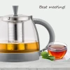 Stylish modern heat resistant glass tea pot