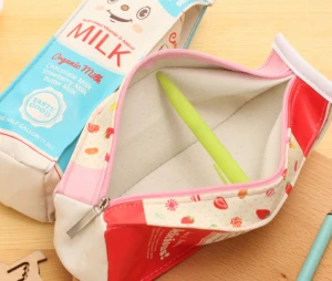 Super Cute Cartoon Milk Pen Pencil Case Bag For Kids Best Gift