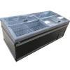 Supermarket commercial horizontal auto defrost island deep chest freezer refrigerator
