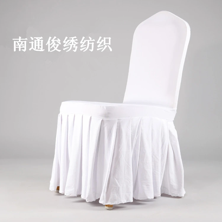 Support samples Wedding dining room skirt shape chair cloth cover /elastic white spandex chair cover