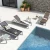 Import Swimming pool chaise lounge  beach aluminum outdoor furniture sun  lounge chair from China