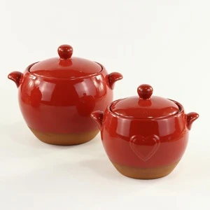 Terracotta Cookware Ceramic Casserole Pot With Lid