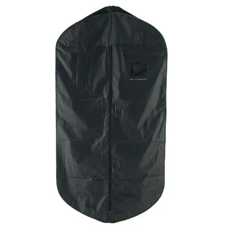 Texpack Black color non-woven/polyester/nylon suit bag,suit cover bag garment bag