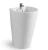 Import Thanksgiving Big Sale Popular 500mm Height Cheap Ceramic Sink Free Standing Bathroom Pedestal Basin from China