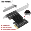 TISHRIC PCIE 1X To SATA 3.0 Dual Interface Adapter PCIE 3.0 Express Expansion Card X1 X16 Support Hard Disk Optical Drive