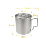 Titanium Tea Coffee Cup Outdoor Water Bottle Camping Hiking BBQ Portable Mountaineering Sports Mug