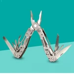 Titanium utility multifunction knife set with Cutting Blade/Scissors retractable  foldable pocket knives 13 functions in 1