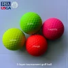 Tour feel 3 piece green color matte golf balls