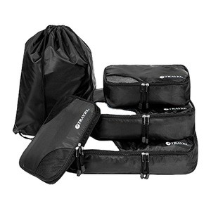 Travel Packing Luggage Organizer Cubes- 5 Piece Set- Black- Wholesale Pricing- Landed in USA- Ready to Ship
