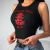 Import Trendy Casual Daily Wear White Sleeveless Printed Ribbed Bustier Women Tank Crop Tops Mujer Sexy 2021 Summer from China
