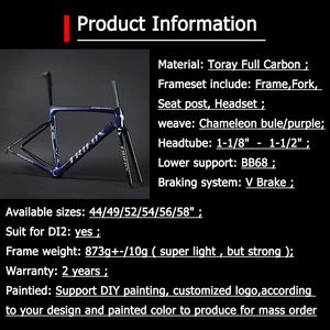Trifox frame bike light weight 700C racing bicycle carbon frame