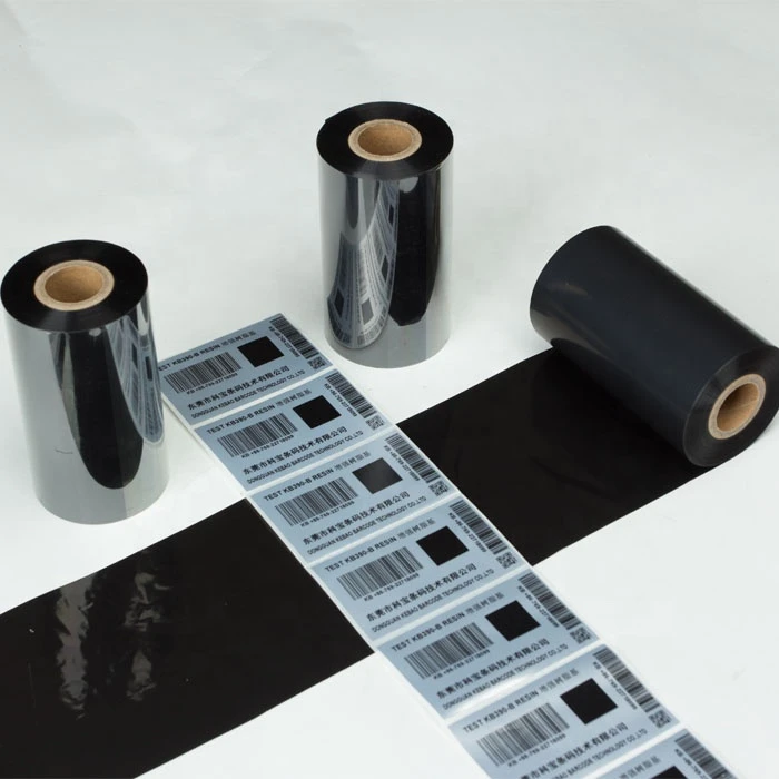TTR PVC PET vinyl thermal label printing  barcode black ribbon printer ink resin ribbon
