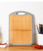 Two Sides For Use Chopping Board Wholesale Custom Vegetable Logo Meat Fruits Veggies Bread Bamboo Block Cutting Board