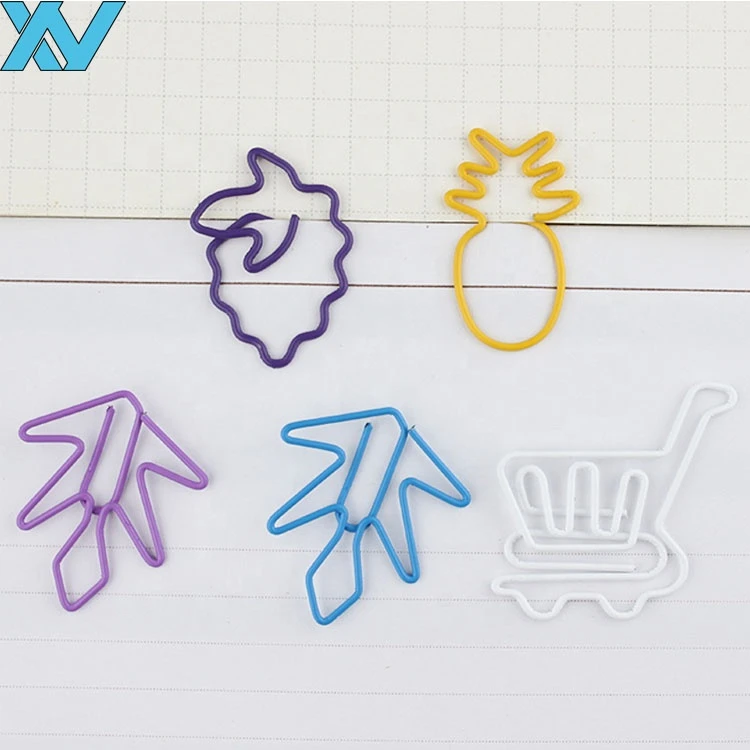 Unique Gift Promotional Colorful OEM designs Metal wire paper clip gift