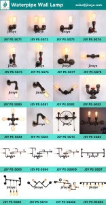 US new design 3 lights vintage rustic iron water pipe wall light industrial wall sconce modern loft wall lamp