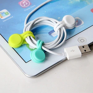 USB Clips Phone Cord Data Line Cord Organizer Silicone Magnetic Cable Clip