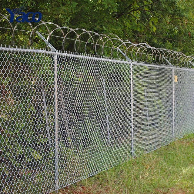 used 6ft galvanized pvc coated diamond shape sportsfield chain link fence price