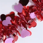 Valentines Day decoration Red heart wreath Birthday party background props wire twist heart wedding party pendant accessories