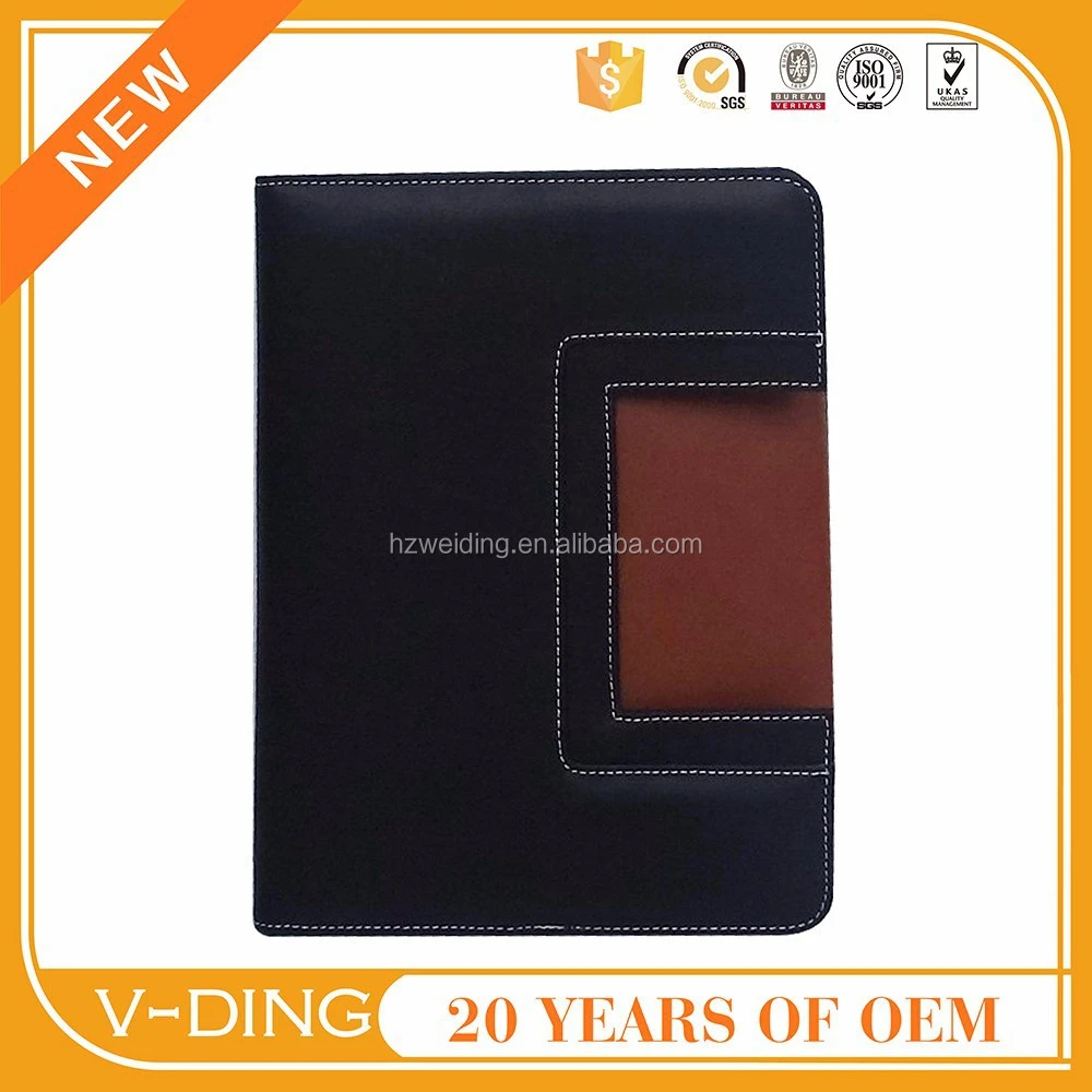 VDING latest Chinese manufacturing a4 size file folder folder multifunction leather manager folder calculators