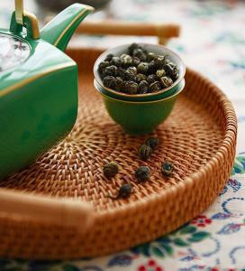 Import Vintage Rustic Round Rattan Table Tray With Wood Handles From Vietnam From Vietnam Find Fob Prices Tradewheel Com