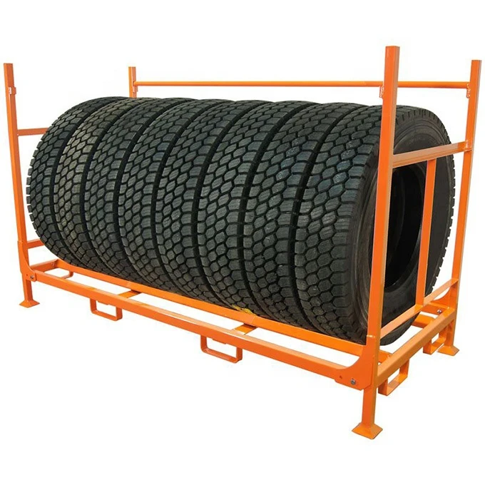 warehouse portable stacking truck tyre storage rack