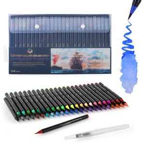 Water Color Art Pens Brush Pen Drawing School Lettering Pen Color Coloring Calligraphy Soft Watercolor Brush Pen Set