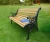 Import water proof pine wood cheap cast iron outdoor long wood park bench chair from China