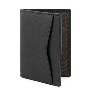 Waterproof Durable Genuine Leather Travel Card Holder Pass Holder for men