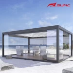 Waterproof Louver Roof System Kits Outdoor Gazebo Garden Bioclimatic Aluminium Pergola