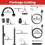 Wellshow Sport Arm Strength Training Pulley Set Strength Fitness Equipment High PullDown Arm Strength Triceps Fitness Equipment