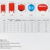 Wenling factory direct sale red color vertical type automatic pressure tank for water pump V-50L