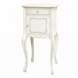 White Painted French Pot Cupboard for nightstand bedroom set/sidetable living room wholesale french furniture indonesia