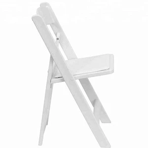 White resin garden chair