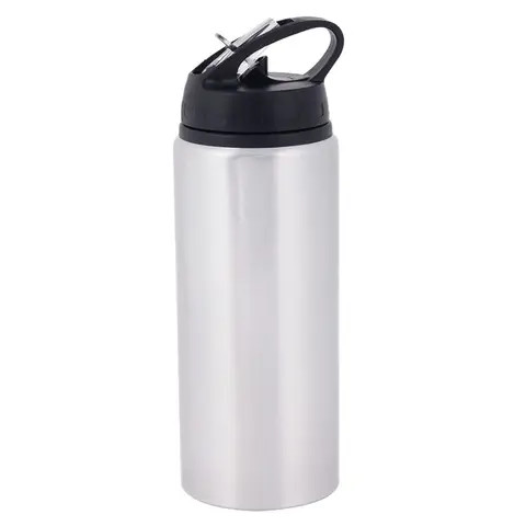 Wholesale 600ml Wide Mouth Sublimation Blank Transfer Printing Aluminum Sports Water Bottle Silver