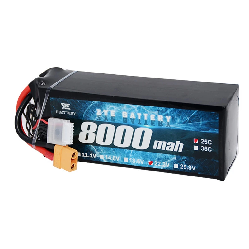 Wholesale 8000mAh 6S Lithium Polymer Drone Battery High Discharge 65C 22.2V Lipo Batteries Pack For RC Toys